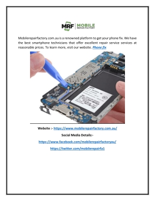 Phone Fix | Mobilerepairfactory.com.au