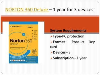 NORTON 360 Deluxe – 1 year for 3 devices