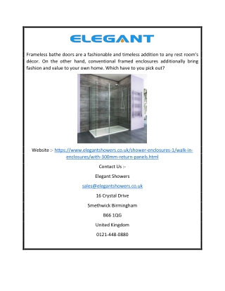 Walk In Shower Screen With Flipper Panel | Elegant Showers