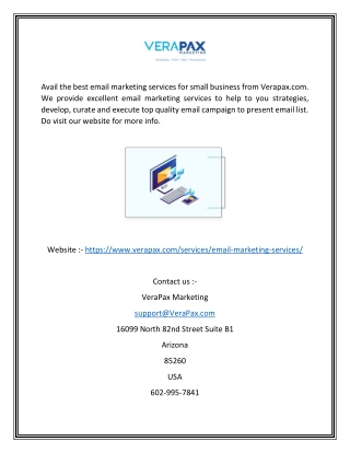 Email Marketing Services for Small Business | Verapax.com