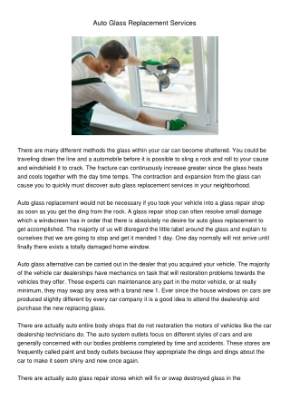 AutoGlassReplacementServices