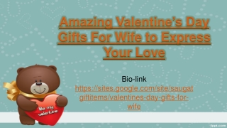 Valentine’s Day Gifts For Wife to Express Your Love