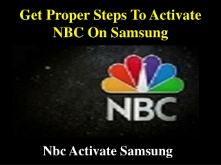 Get Proper Steps To Activate NBC On Samsung