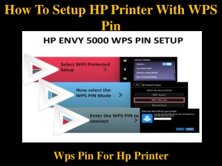 How To Setup HP Printer With WPS Pin