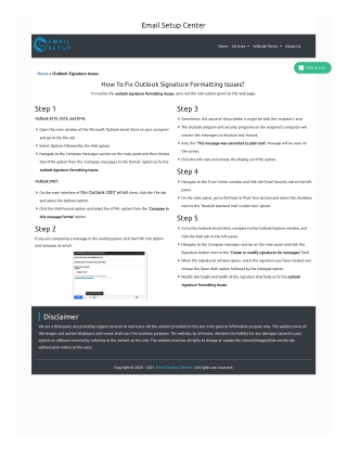 How To Fix Outlook Signature Formatting Issues?