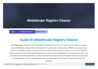 Bitdefender Registry Cleaner | Remove Bitdefender From Registry