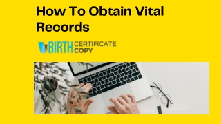How To Obtain Vital Records