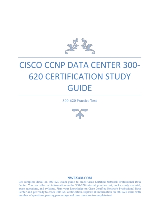 Best Cisco CCNP Data Center 300-620 Certification Study Guide