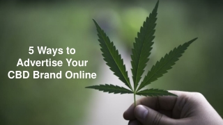 5 Ways to Advertise Your CBD Brand Online