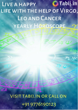 Live a happy life with the help of Virgo, Leo and Cancer yearly Horoscope