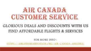 Air Canada Customer Service For Your Traveling Concern