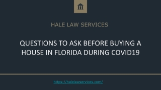 Questions to Ask Before Buying a House in Florida during COVID19