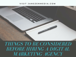 Things to be Considered Before Hiring A Digital Marketing Agency