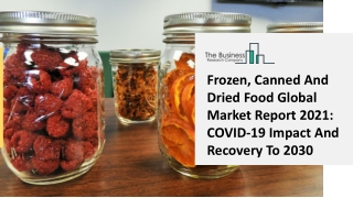 Frozen Canned and Dried Food Market Trends, Market Share, Industry Size, Opportunities, Analysis and Forecast to 2030