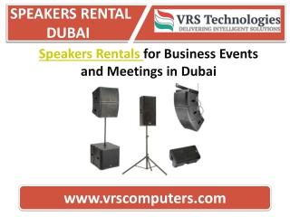 Speakers Rentals for Business Events and Meetings in Dubai