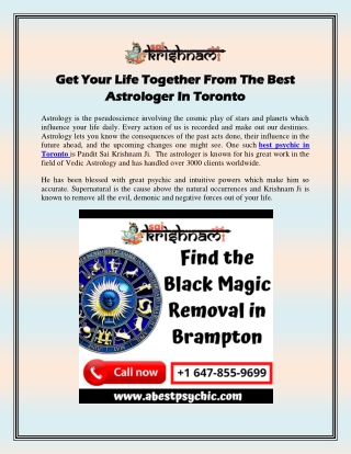 Get Your Life Together From The Best Astrologer In Toronto