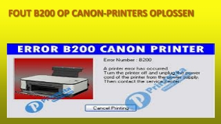 Fout B200 op Canon-printers oplossen