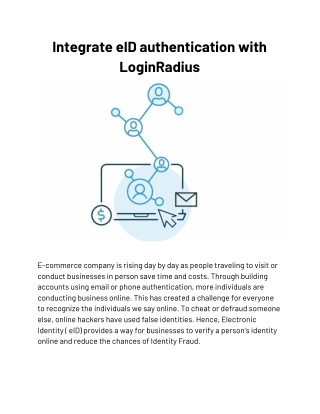 Integration with electronic identity (eID) authentication with LoginRadius SSO