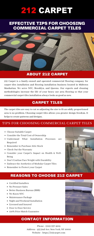 Effective Tips for Choosing Commercial Carpet Tiles