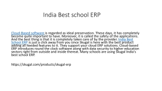 India Best school ERP