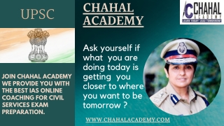 Online UPSC Coaching -  Chahal Academy