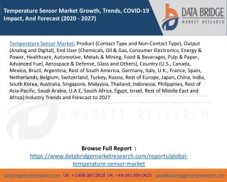 Temperature Sensor Market Growth, Trends, COVID-19 Impact, And Forecast (2020 - 2027)