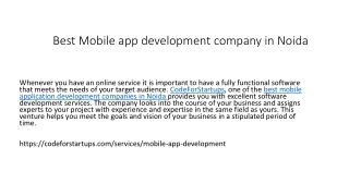 Best Mobile app development company in Noida