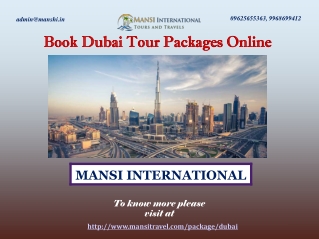 Book Dubai Tour Packages Online