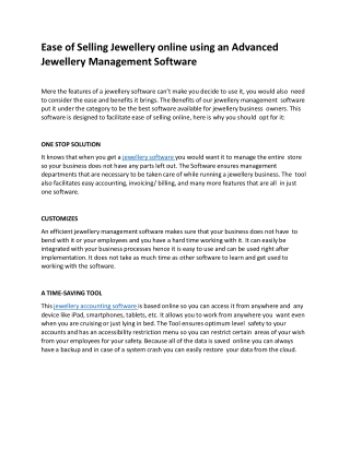 Best Jewellery Billing Software | Jewellery Management  Software - Jwelly Software