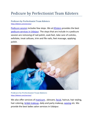 Pedicure by Perfectionist Team Kdoters