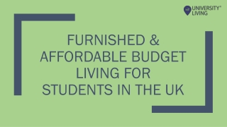 Furnished and Affordable Budget Living for Students in the UK