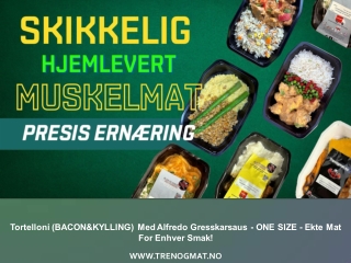Tortelloni (BACON&KYLLING) Med Alfredo Gresskarsaus - ONE SIZE - Ekte Mat For Enhver Smak!