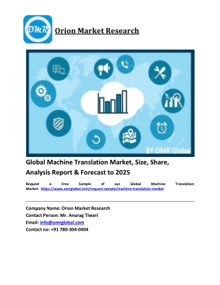 Global Machine Translation Market Trends, Size, Competitive Analysis and Forecast 2019-2025
