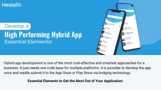 Develop a High Performing Hybrid App: Essential Elements!