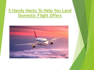 5 Handy Hacks To Help You Land Domestic Flight Offers