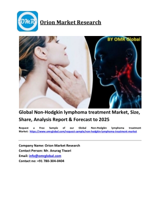 Global Non-Hodgkin lymphoma treatment Market Trends, Size, Competitive Analysis and Forecast 2019-2025