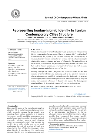 Representing Iranian-Islamic Identity in Iranian Contemporary Cities Structure