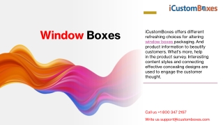 Select Custom Printed Gift Boxes with Window at iCustomBoxes