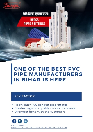 One of the best PVC pipe manufacturers in Bihar is here