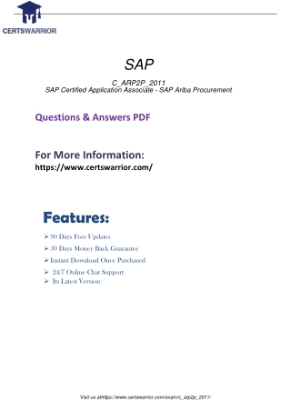 C_ARP2P_2011 PDF Demo Exam Download 2020