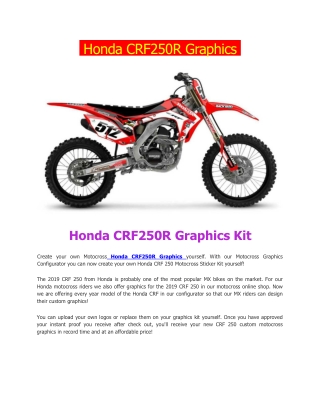 Honda CRF250R Graphics