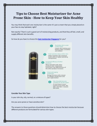 Steps to Choose Moisturizer for Men - How to Keep Your Skin Healthy