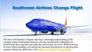 Southwest Airlines Change Flight