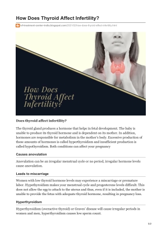 Does thyroid affect infertility?