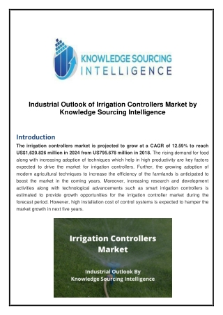 Industrial Outlook of Irrigation Controllers Market