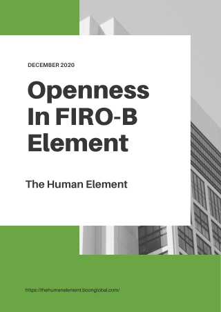 Openness in FIRO Element B