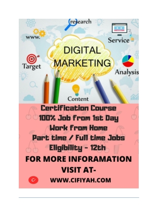 PART TIME DIGITAL MARKETING JOBS FOR FRESHER