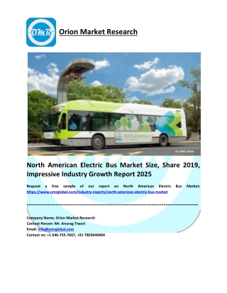 North American Electric Bus Market: 2019 Analysis Report, Share, Trends, Overview 2019-2025