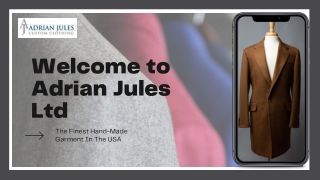 Custom Clothing Made In USA | Quality of Fabric | Adrian Jules Ltd