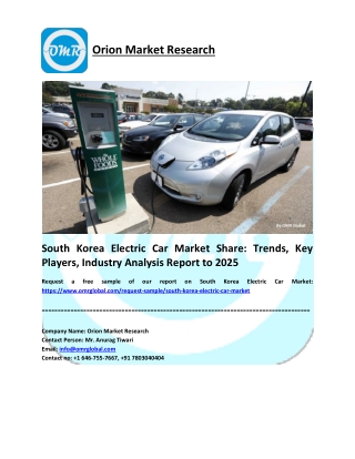 South Korea Electric Car Market Size, Share 2019, Impressive Industry Growth Report 2025